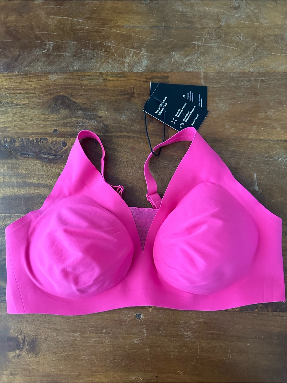 Knix Your Shadow Meah Bra Women’s Hot Pink Seamless‎ Wireless Bra XL+ NWT